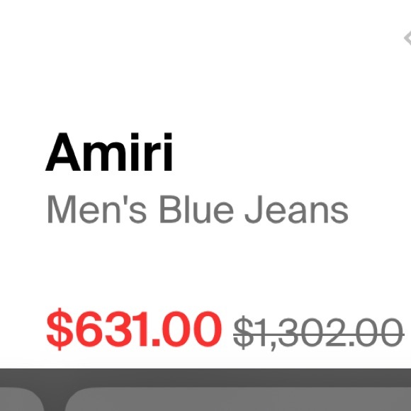 Blue Camo Bone Amiri Jeans - Picture 5 of 6